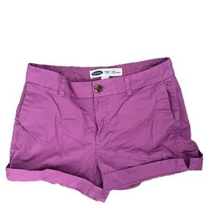 🍭6/$30 Old Navy Women's Purple Everyday Cotton and Spandex Blend Shorts - Size 6